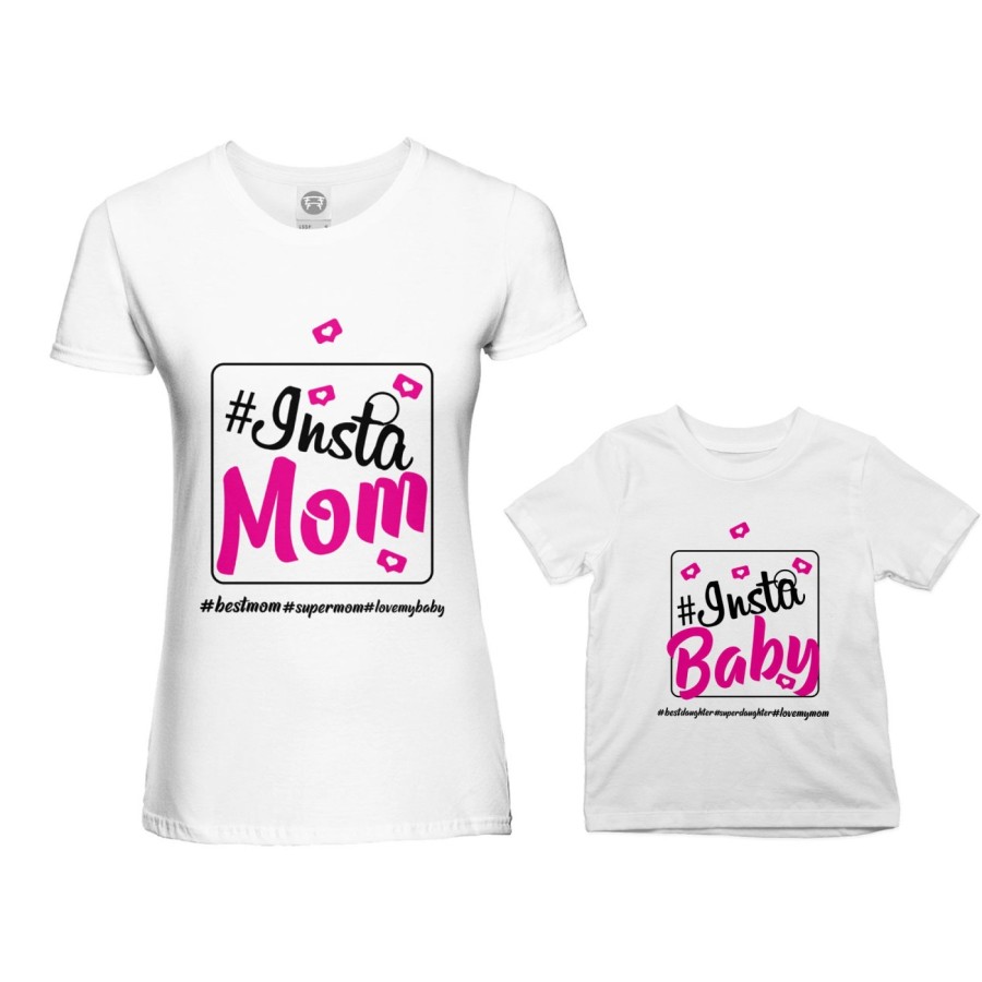 Coordinato t-shirt madre figlio insta mom insta baby Per la mamma
