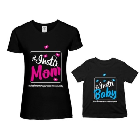 Coordinato t-shirt madre figlio insta mom insta baby Per la mamma