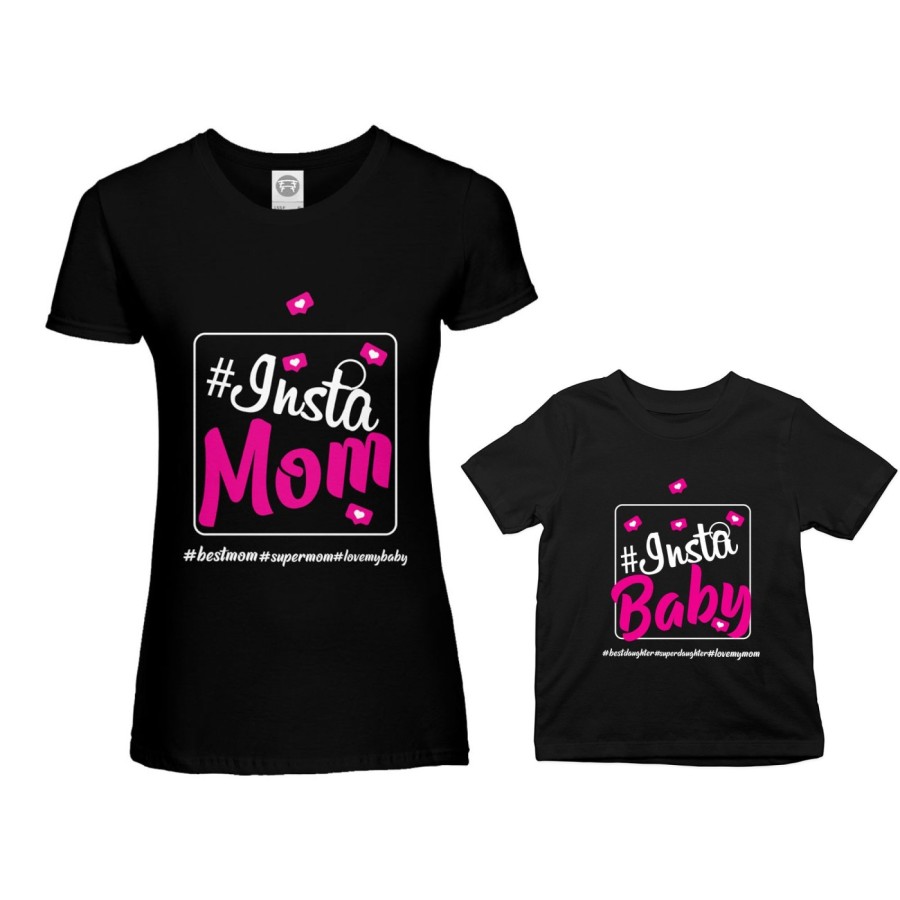 Coordinato t-shirt madre figlio insta mom insta baby Per la mamma