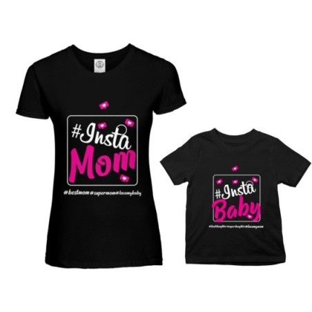 Coordinato t-shirt madre figlio insta mom insta baby Per la mamma