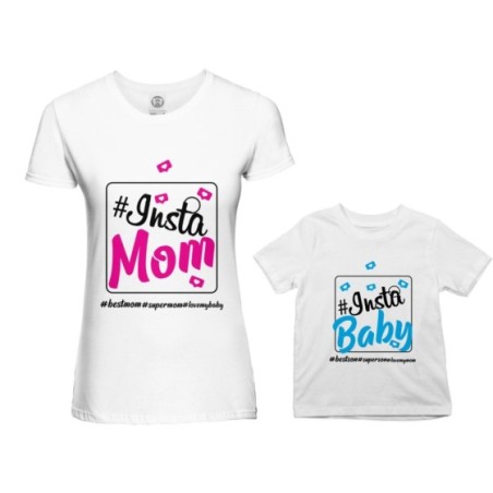 Coordinato t-shirt madre figlio insta mom insta baby Per la mamma