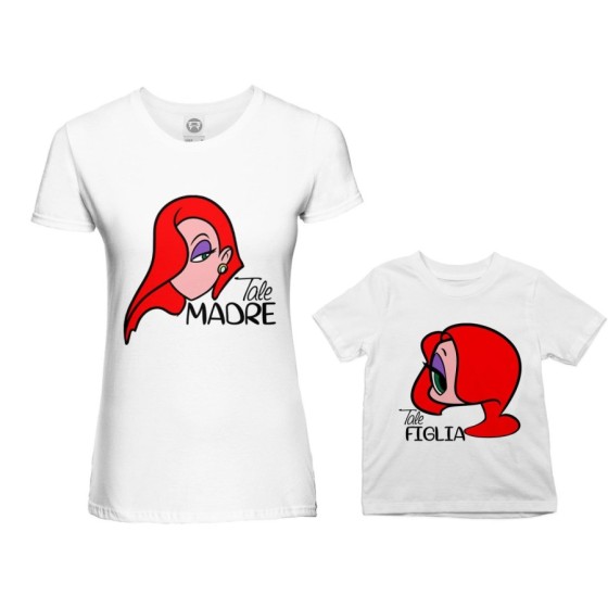 Coordinato t-shirt madre figlia tale madre jessica rabbit  tale figlia jessica rabbit Per la mamma 2