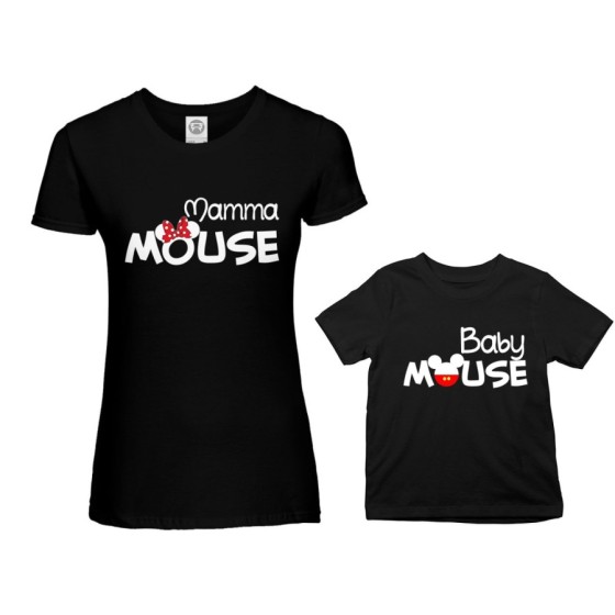 Coordinato t-shirt madre figlio mamma minnie mouse baby mouse Per la mamma