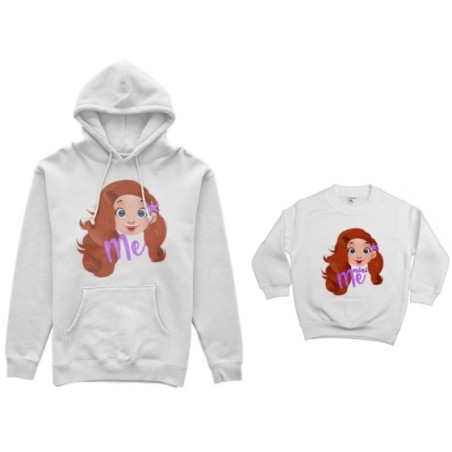 Coordinato felpe madre figlia me ariel mini ariel