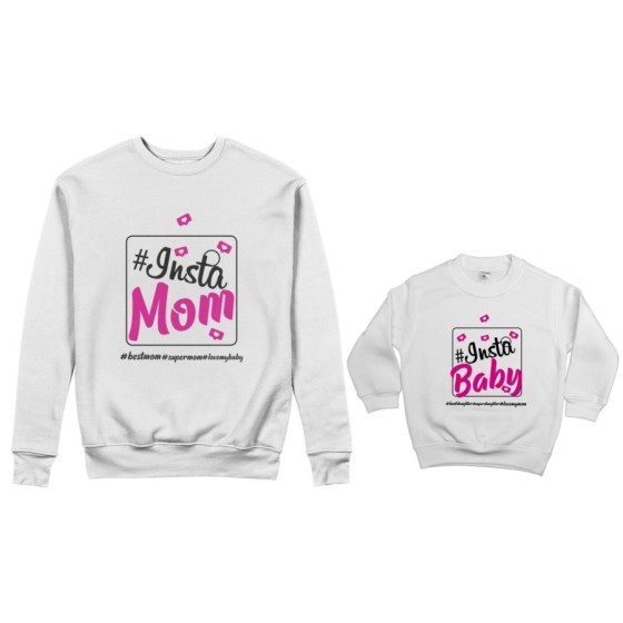 Coordinato felpe madre figlio insta mom insta baby Per la mamma