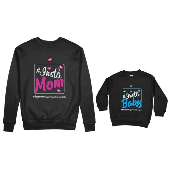 Coordinato felpe madre figlio insta mom insta baby Per la mamma 2