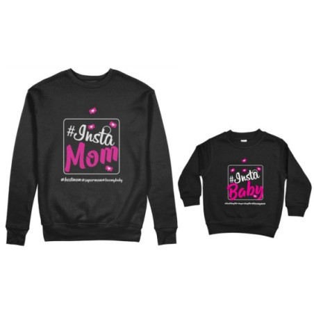 Coordinato felpe madre figlio insta mom insta baby Per la mamma