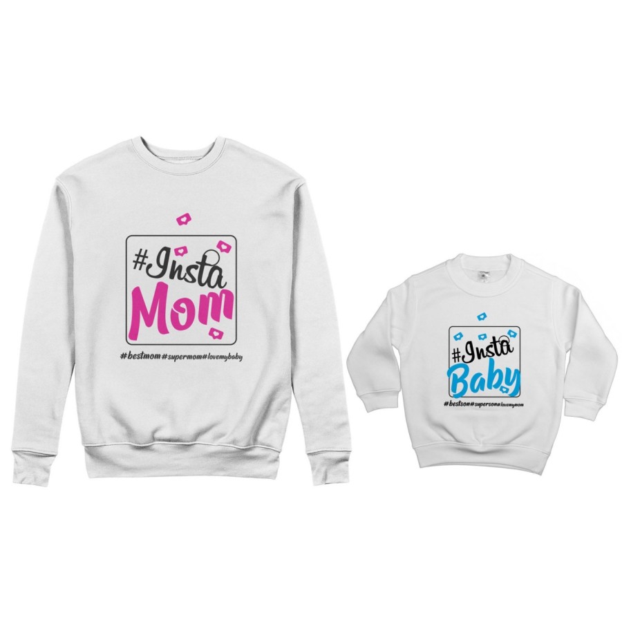 Coordinato felpe madre figlio insta mom insta baby Per la mamma