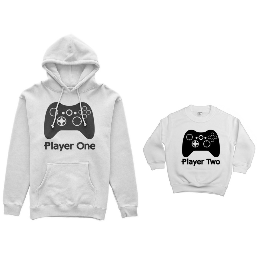 Coordinato felpe madre figlio player one player two xbox Per la mamma