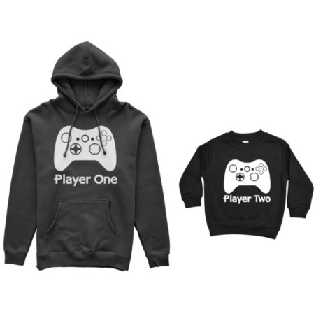 Coordinato felpe madre figlio player one player two xbox Per la mamma