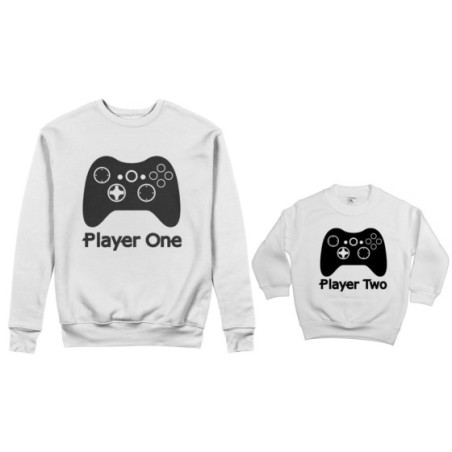 Coordinato felpe madre figlio player one player two xbox Per la mamma