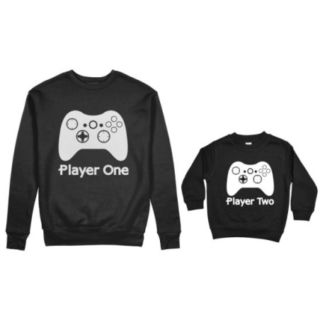 Coordinato felpe madre figlio player one player two xbox Per la mamma