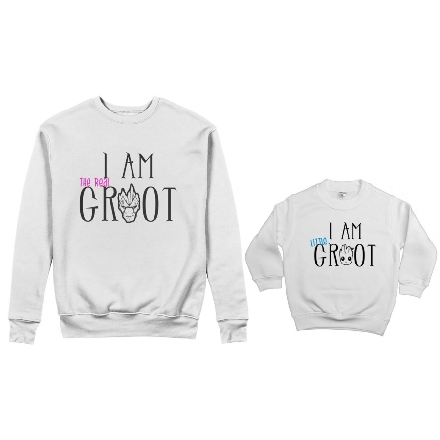 Coordinato felpe madre figlio i am the real groot i am little groot Per la mamma