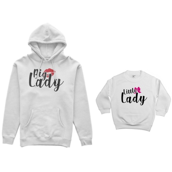 Coordinato felpe madre figlio big lady little lady little boy Per la mamma