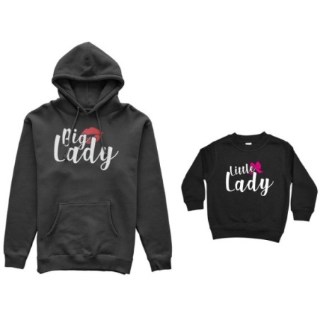 Coordinato felpe madre figlio big lady little lady little boy Per la mamma