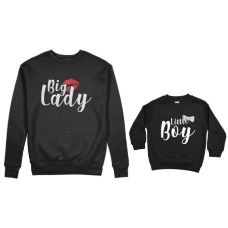 Coordinato felpe madre figlio big lady little lady little boy Per la mamma