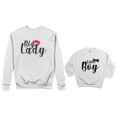 Coordinato felpe madre figlio big lady little lady little boy Per la mamma