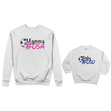 Coordinato felpe madre figlio mamma tifosa baby tifoso baby tifosa Per la mamma