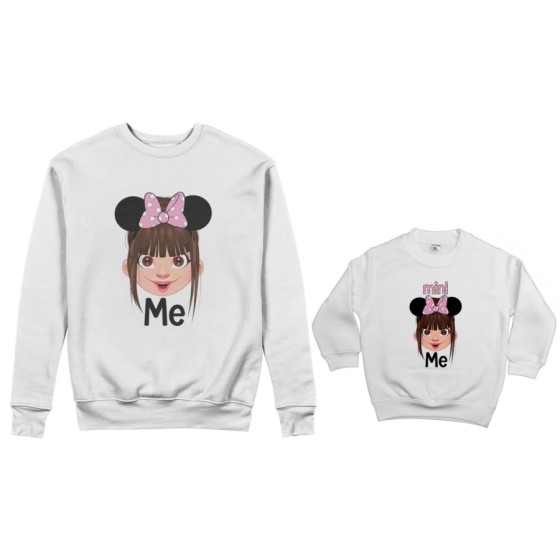 Coordinato felpe madre figlia me mini minnie mouse Per la mamma 2