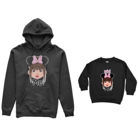 Coordinato felpe madre figlia me mini minnie mouse Per la mamma