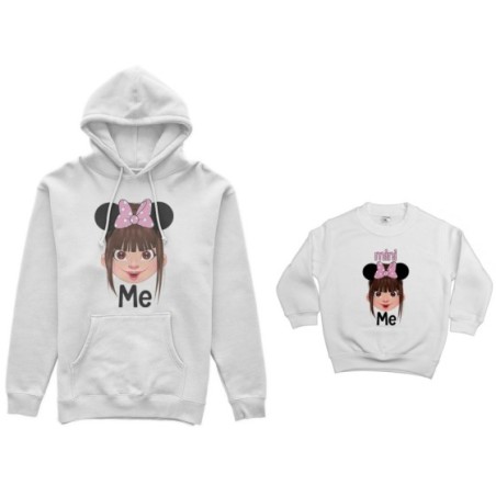 Coordinato felpe madre figlia me mini minnie mouse Per la mamma