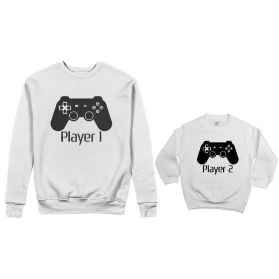 Coordinato felpe madre figlio player one player two playstation Per la mamma 2