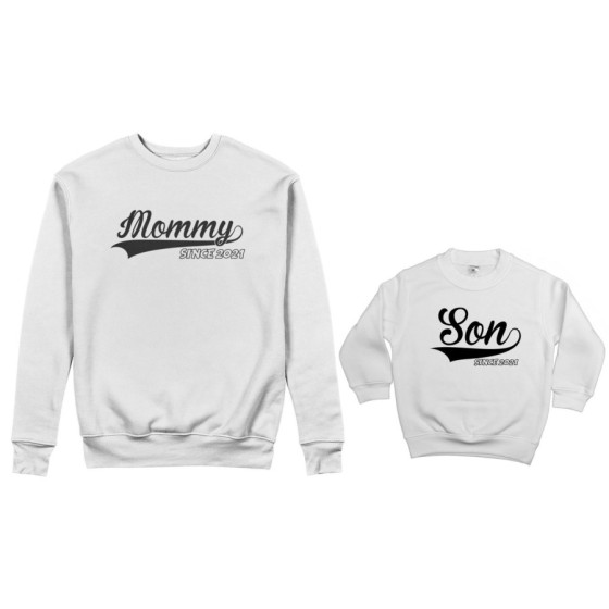 Coordinato felpe madre figlio personalizzato con anno mommy since daughter son since Per la mamma 2