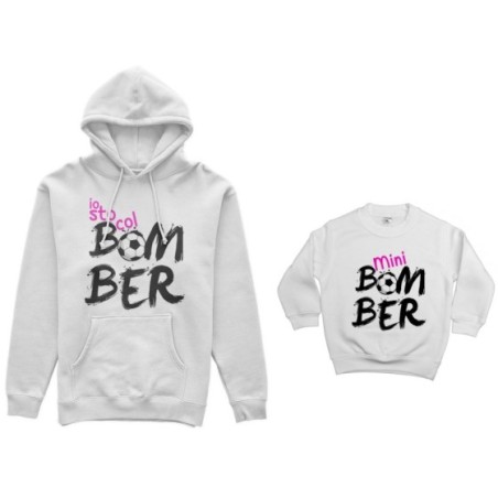 Coordinato felpe madre figlio io sto col bomber mini bomber Per la mamma