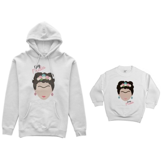 Coordinato felpe madre figlia big frida khalo baby frida khalo Per la mamma
