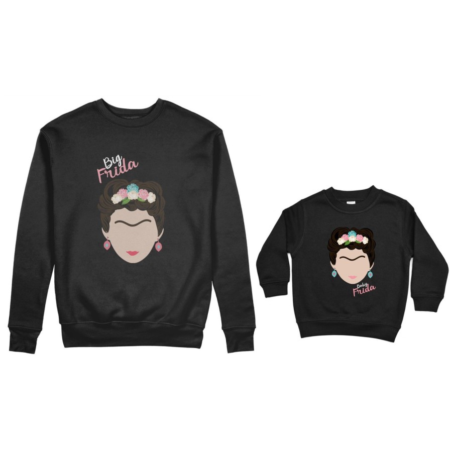 Coordinato felpe madre figlia big frida khalo baby frida khalo Per la mamma