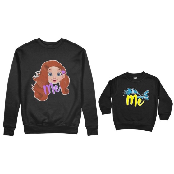 Coordinato felpe madre figlio me ariel mini flounder Per la mamma
