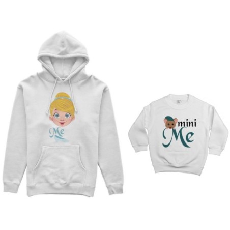 Coordinato felpe madre figlio me cenerentola mini topino