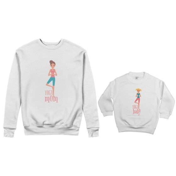 Coordinato felpe madre figlia yoga mom yoga baby Per la mamma 2