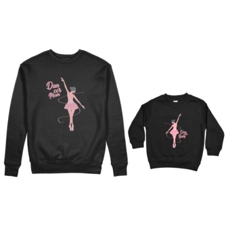 Coordinato felpe madre figlia dancer mom dancer baby