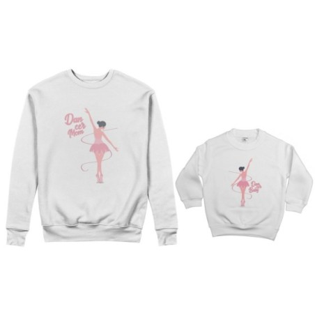 Coordinato felpe madre figlia dancer mom dancer baby Per la mamma