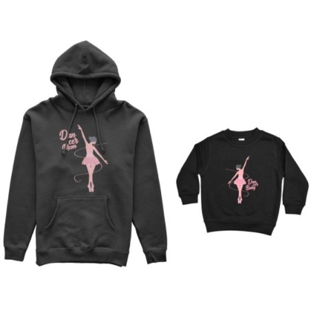 Coordinato felpe madre figlia dancer mom dancer baby Per la mamma