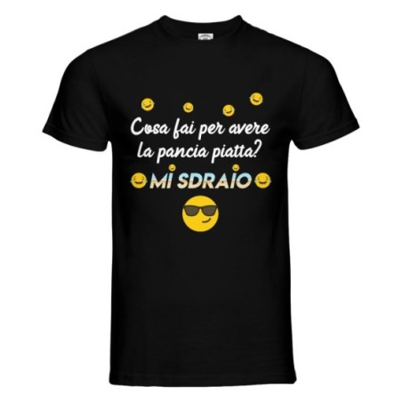 Maglia uomo cosa fai per avere la pancia piatta? mi sdraio Frasi
