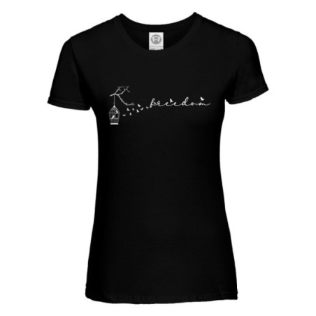 T-shirt donna freedom Frasi