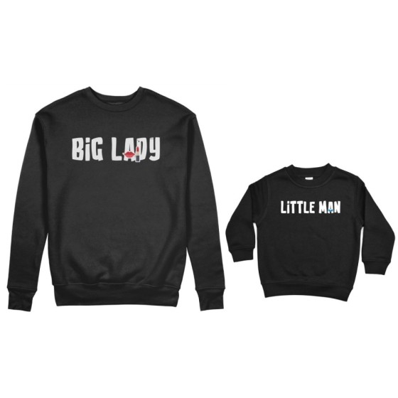 Coordinato felpe madre figlio big lady little lady little boy Per la mamma