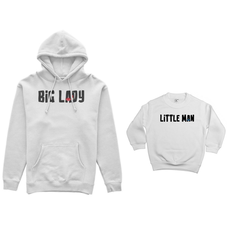 Coordinato felpe madre figlio big lady little lady little boy Per la mamma