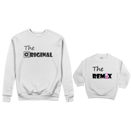Coordinato felpe madre figlio the original the remix music