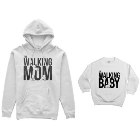 Coordinato felpe madre figlio the walking mom the walking baby Per la mamma