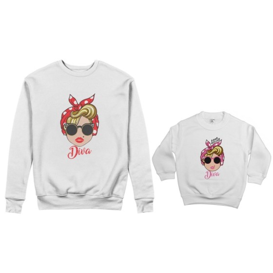 Coordinato felpe madre figlia marilyn diva little marilyn diva Per la mamma 2