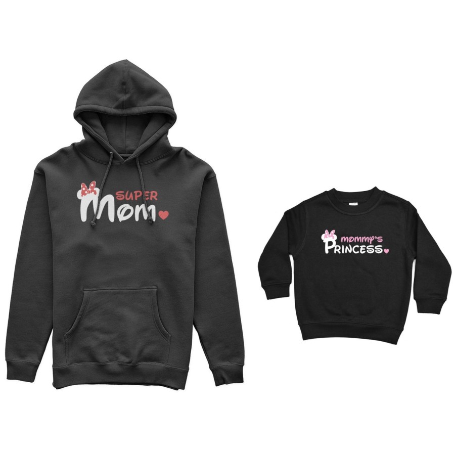 Coordinato felpe madre figlio super mom mickey Per la mamma