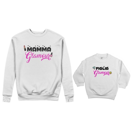 Coordinato felpe madre figlia mamma glamour figlia glamour Per la mamma 2