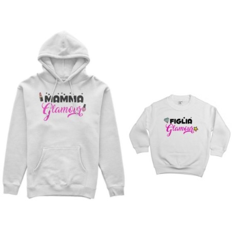 Coordinato felpe madre figlia mamma glamour figlia glamour Per la mamma