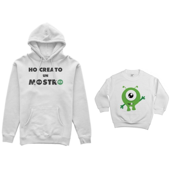 Coordinato felpe madre figlio ho creato un mostro Per la mamma 2