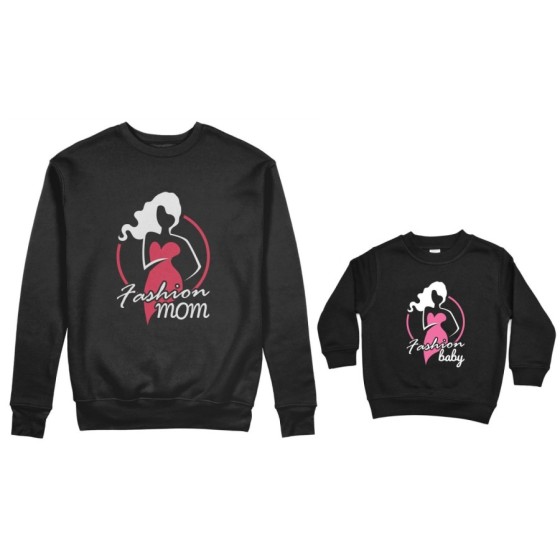 Coordinato felpe madre figlia fashion mom fashion baby Per la mamma