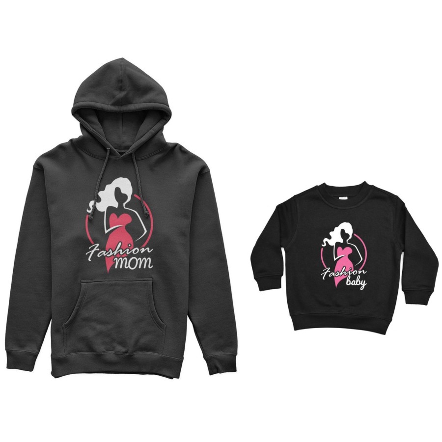 Coordinato felpe madre figlia fashion mom fashion baby Per la mamma