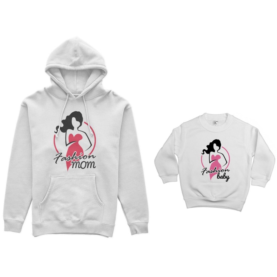 Coordinato felpe madre figlia fashion mom fashion baby Per la mamma